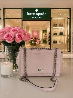 kate spade Blush Pink Pebbled Leather Chain-Handle Shoulder Bag